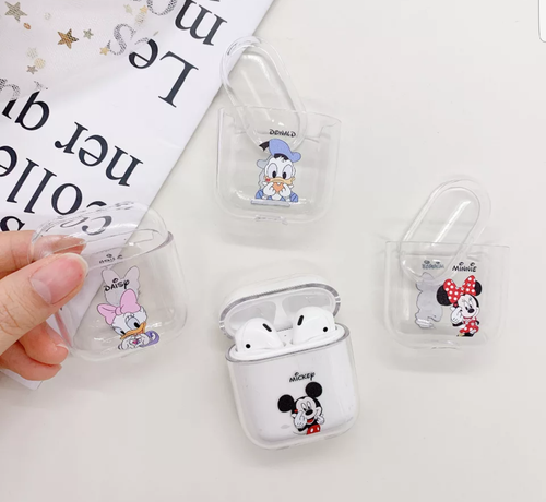 CUSTODIA COVER PVC PER CUFFIE AIRPODS MICKEY MINNIE PAPERINO PAPERINA | eBay