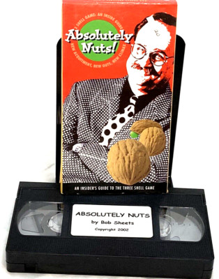Preowned, ABSOLUTELY NUTS, SHEETS, 3 SHELL GAME, BY IMPOSSIBLE,  VHS format tape