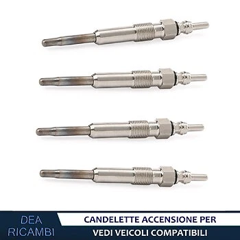 4 Candelette Accensione per ALFA ROMEO 155 164 (167,164) 2.5 TD kw 92 92-98 CD97 - Imagen 2 de 4