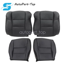 Driver & Passenger Bottom & Top Leather Seat Cover For 2010 Acura RDX Black 4PCS