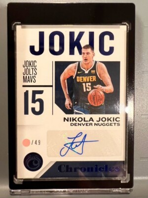 2019 Panini Nikola Jokic  Denver Nuggets Auto /49 #CS-NJ From Japan