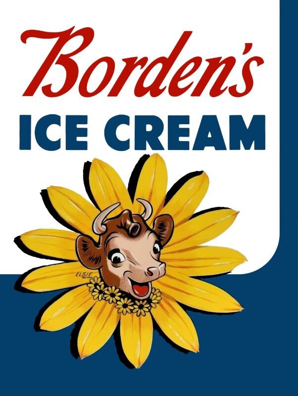Borden's Ice Cream NEW METAL SIGN: 9x12