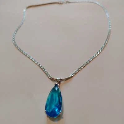 Tropfen Anhänger ''HALSKETTE'' Champagner Stein baumeln Luxus-Design für Damen - Bild 1 von 4