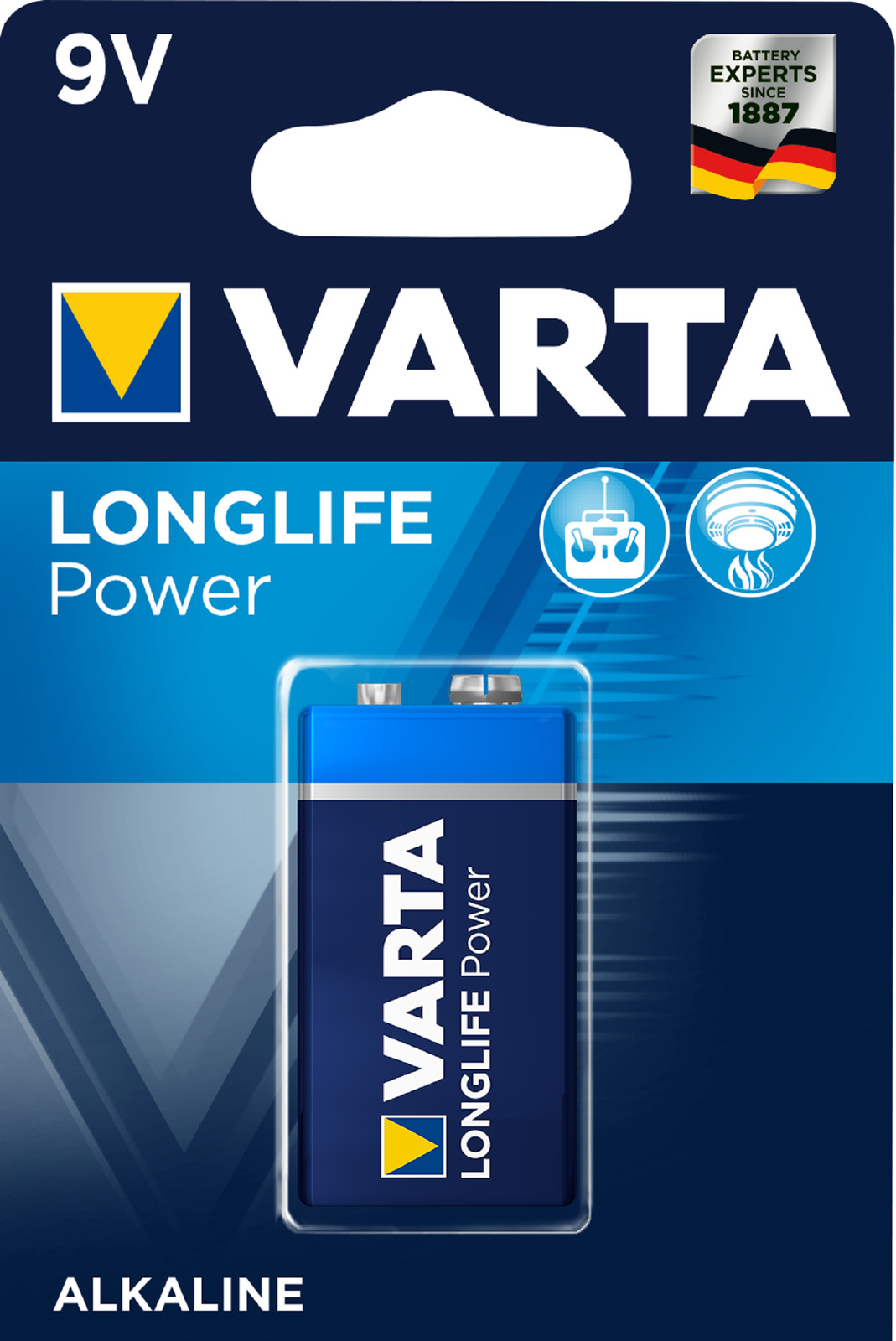 10 X Varta 9V-Block 4922 Longlife Power/High Energy E-Block 6Lr61 Batterie 1 Bli