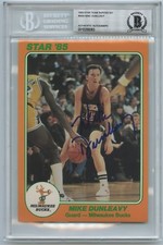 MIKE DUNLEAVY: 1985 Star Team Supers   Beckett / BAS Authentic Autograph       