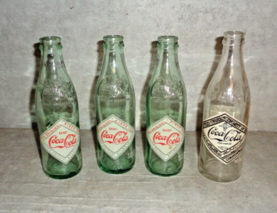 Vintage 4 PACK RETRO COCA COLA BOTTLES WITH CARRIER !! | eBay