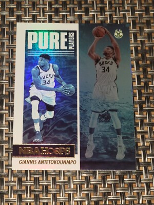 Giannis Antetokounmpo 2021-22 Panini NBA Hoops Pure Players Holo #5 Bucks Insert