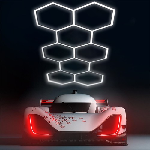 8x DIY Hexagon LED Röhren Werkstatt Garage Wand Decken Leuchte Beleuchtung Lampe - Bild 17 von 21