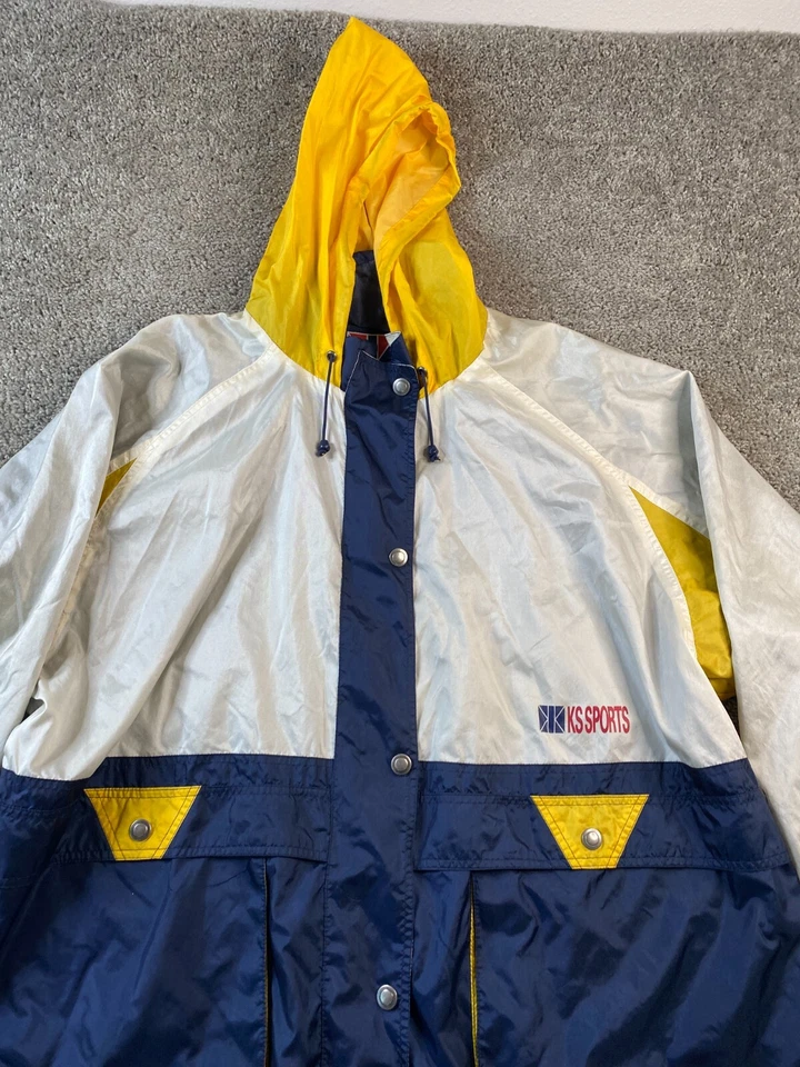 VINTAGE KS Sports Jacket Womens 26/28 Blue Sailing Windbreaker Komitor Ladies - Image 3 of 4