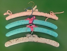 4 Vintage Padded Clothes Hangers Lingerie Boudoir One Is Saks Fifth Avenue