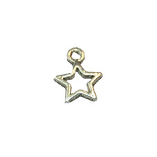 Star 1 Pentagram Small Pendant Charm Tibetan Silver  J1048