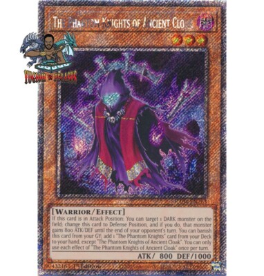 Yugioh! 1x The Phantom Knights of Ancient Cloak RA04-EN263 Platinum Secret Rare