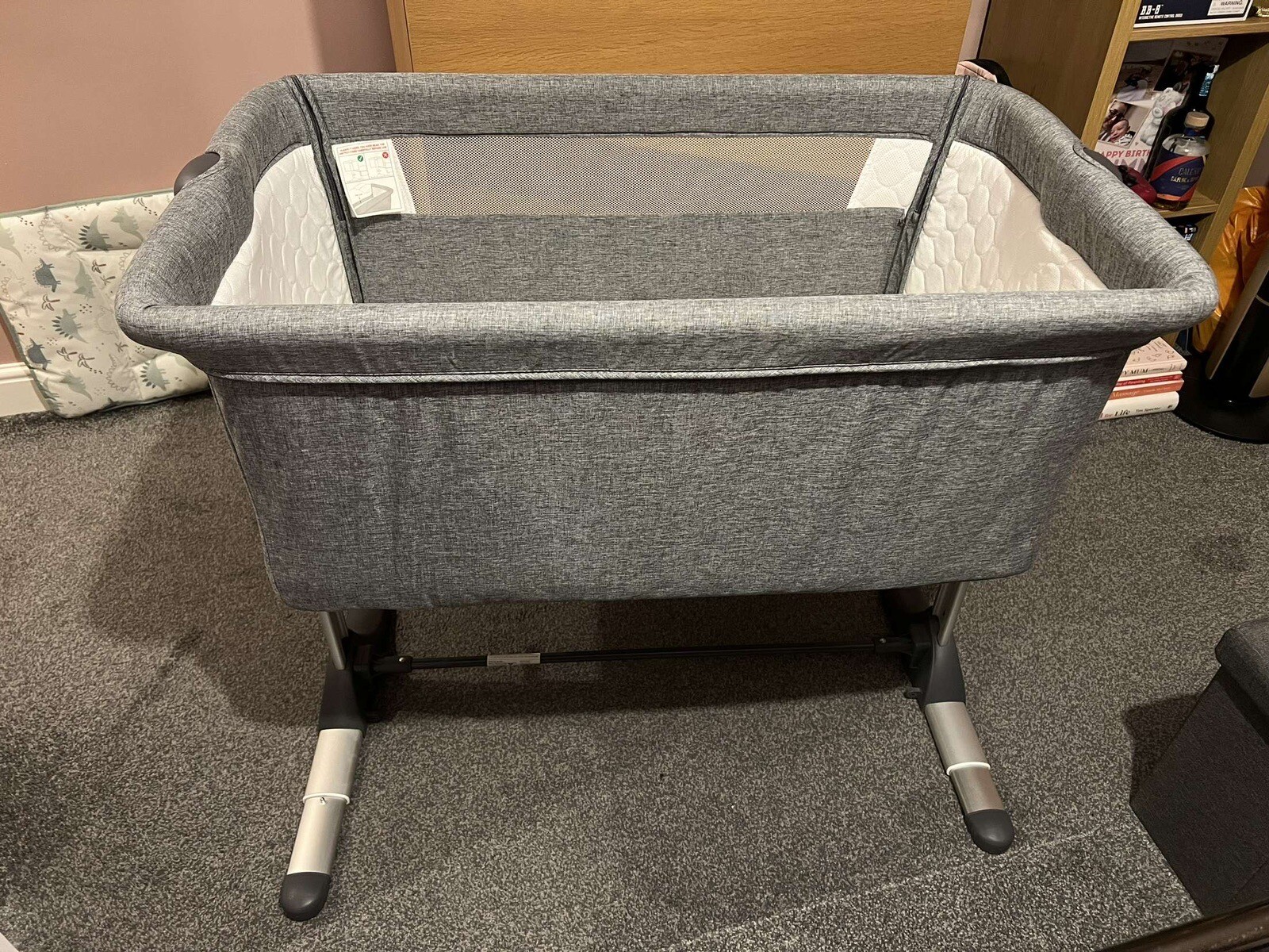 Babylo Snuggle Cuddle Co Sleeper, Slate Grey eBay