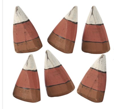 New Primitives By Kathy Wooden Candy Corn Set Fall Decor