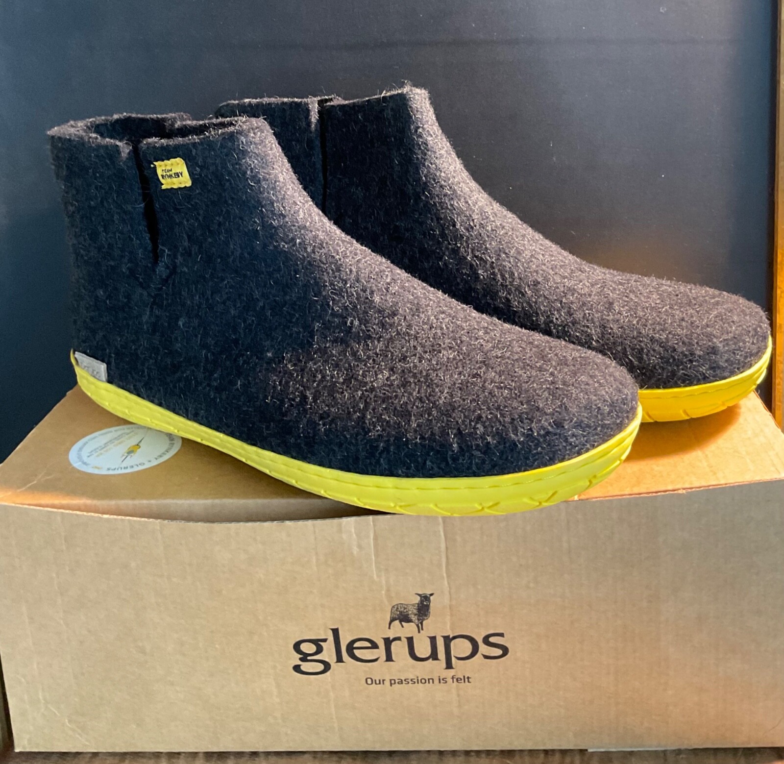 PANTOFOLA D’ORO Scarpa pantofola GLERUPS SUN suola gomma gialla STIVALE Team Rynkeby W11 M9 42 nuova con scatola