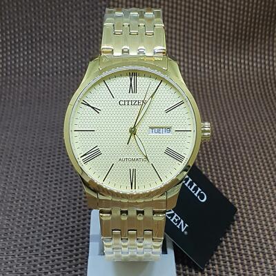 Citizen NH8352-53P Men Automatic Stainless Steel Analog Gold Dial