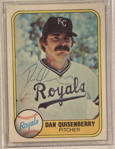 1981 Fleer Dan Quisenberry Signed Baseball Card #31 BAS Beckett Auto Certified - Picture 3 of 4