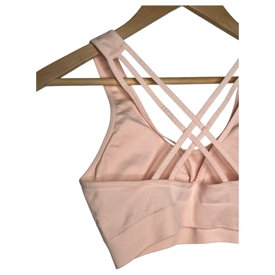 Sujetador deportivo Marika para mujer M 34C sin costuras con tiras entrenamiento yoga rosa Foto 4 de 4