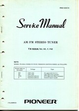 Manuale di servizio sintonizzatore stereo AM-FM Pioneer modello TX-500A vintage