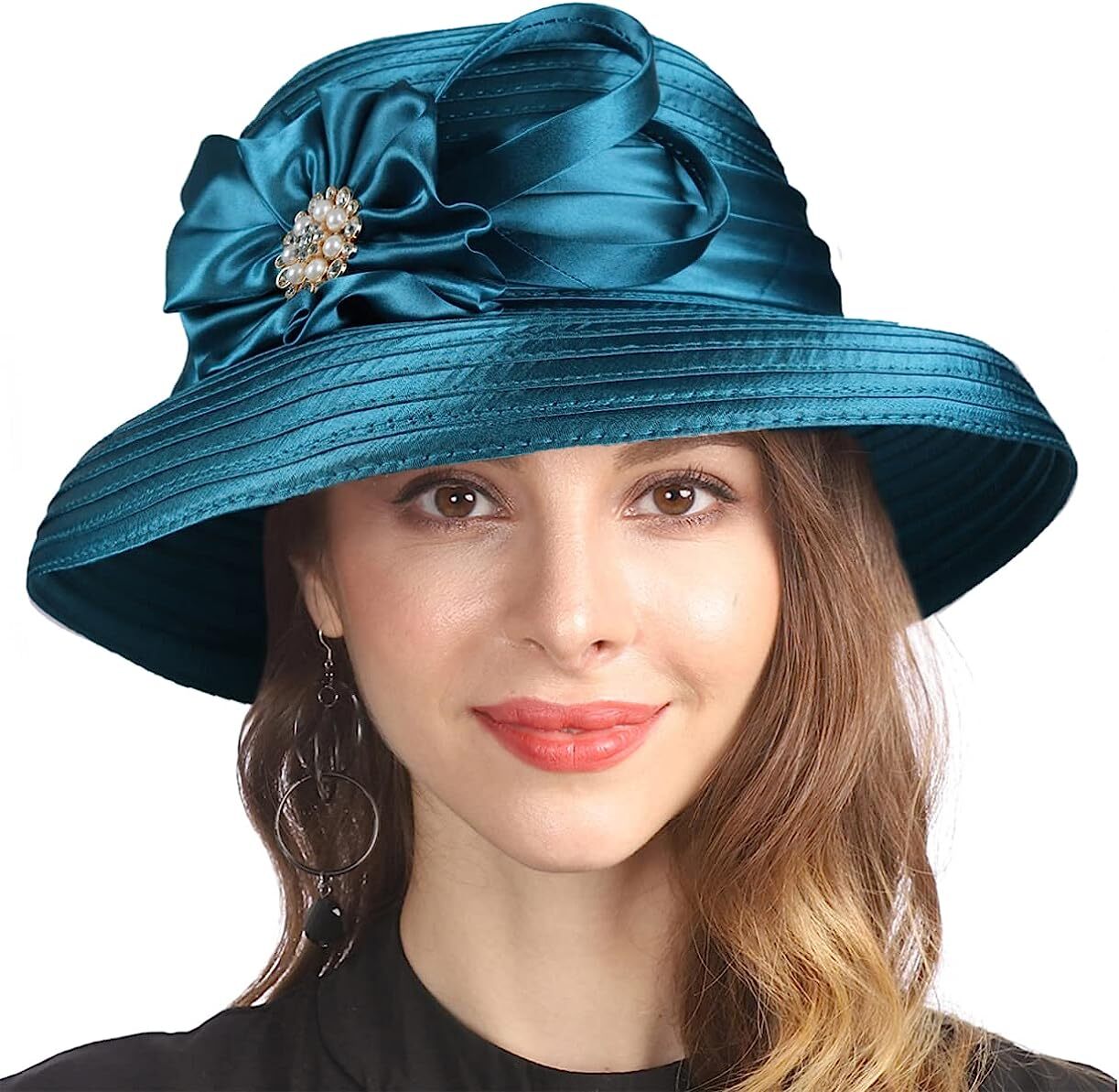 For Women Kentucky Derby Hats 1950s 20s With Rhinestone