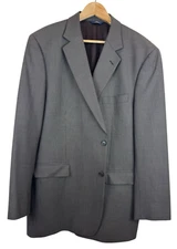 Brooks Brothers 346 Stretch Size 46L Brown Nailshead Wool-Lycra Blazer