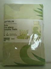 IKEA Dinosaurs JATTELIK Twin Duvet Cover Pillowcase Kids Bed Set Yellow Green