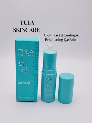 TULA Skincare Glow & Get It Cooling & Brightening Eye Balm .35oz/10g BNIB