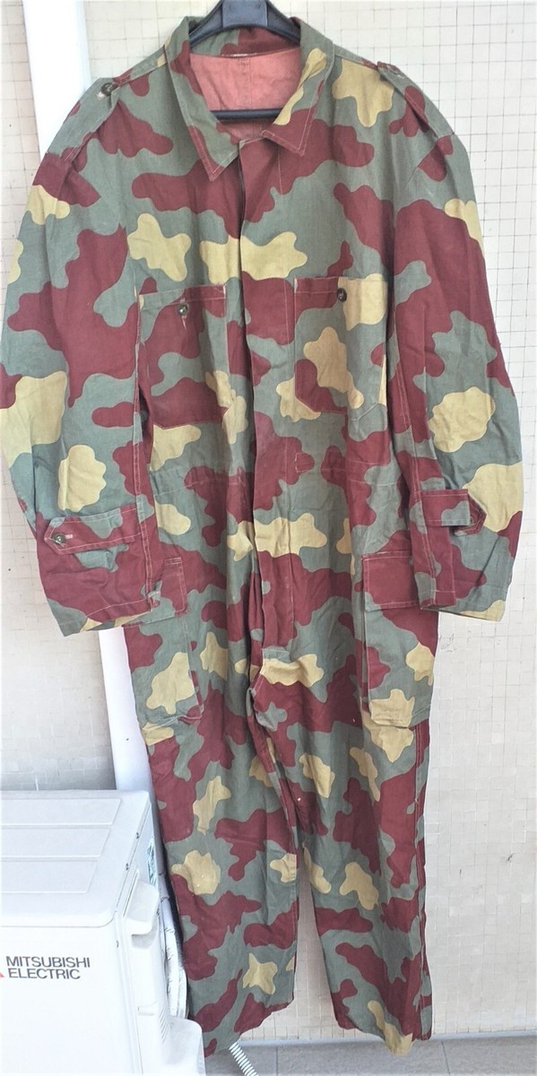 Italian M29 1950s camouflage suit same WW2 German Tanker camo suit