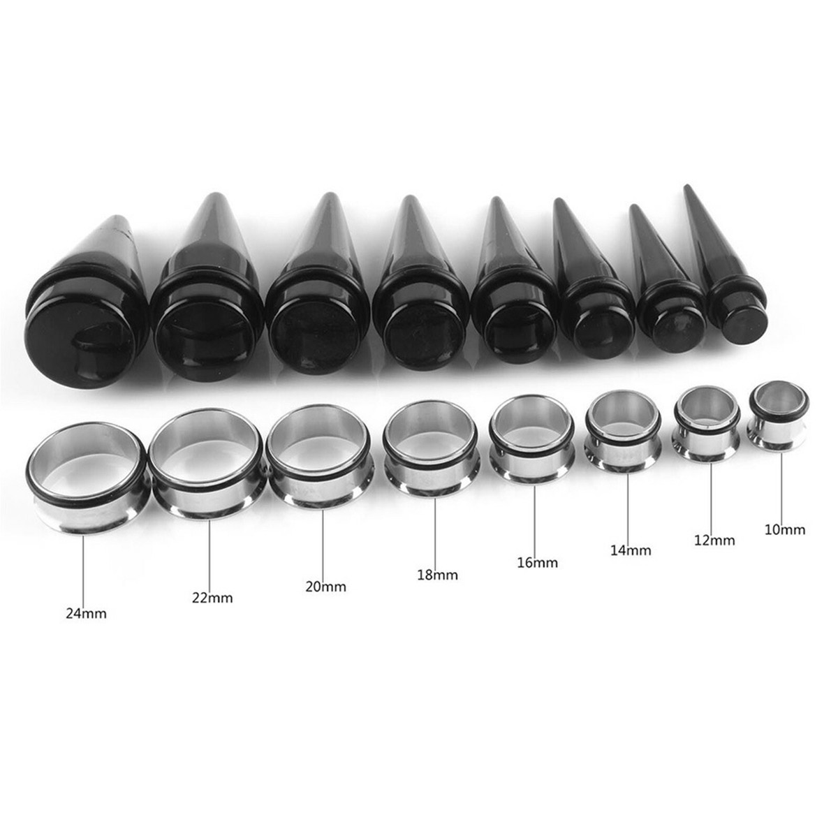 Ear Stretching Kit 00g To Inch 24pc Ear Stretching Kit 00g 20mm