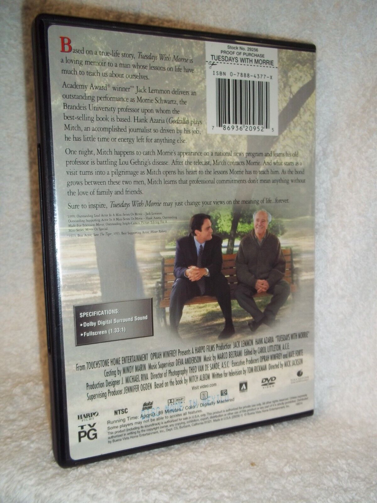 Tuesdays With Morrie (DVD, 2003) for sale online