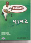 PETE ROSE 1985 AUTOGRAPH SIGNED AUTO PROGRAM Cincinnati Reds PSA/DNA