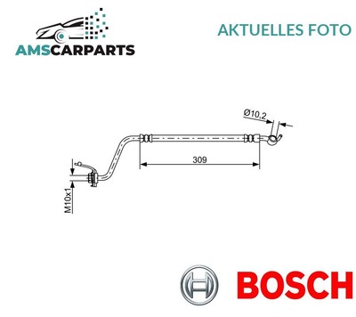 BREMSSCHLAUCH BREMSLEITUNG HINTEN RECHT 1 987 481 890 BOSCH P NEU OE QUALITÄT