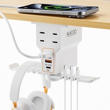 Desk Headphone Hanger Hook 2 USB 1 TypeC 2 AC Outlets Gaming Office Holder