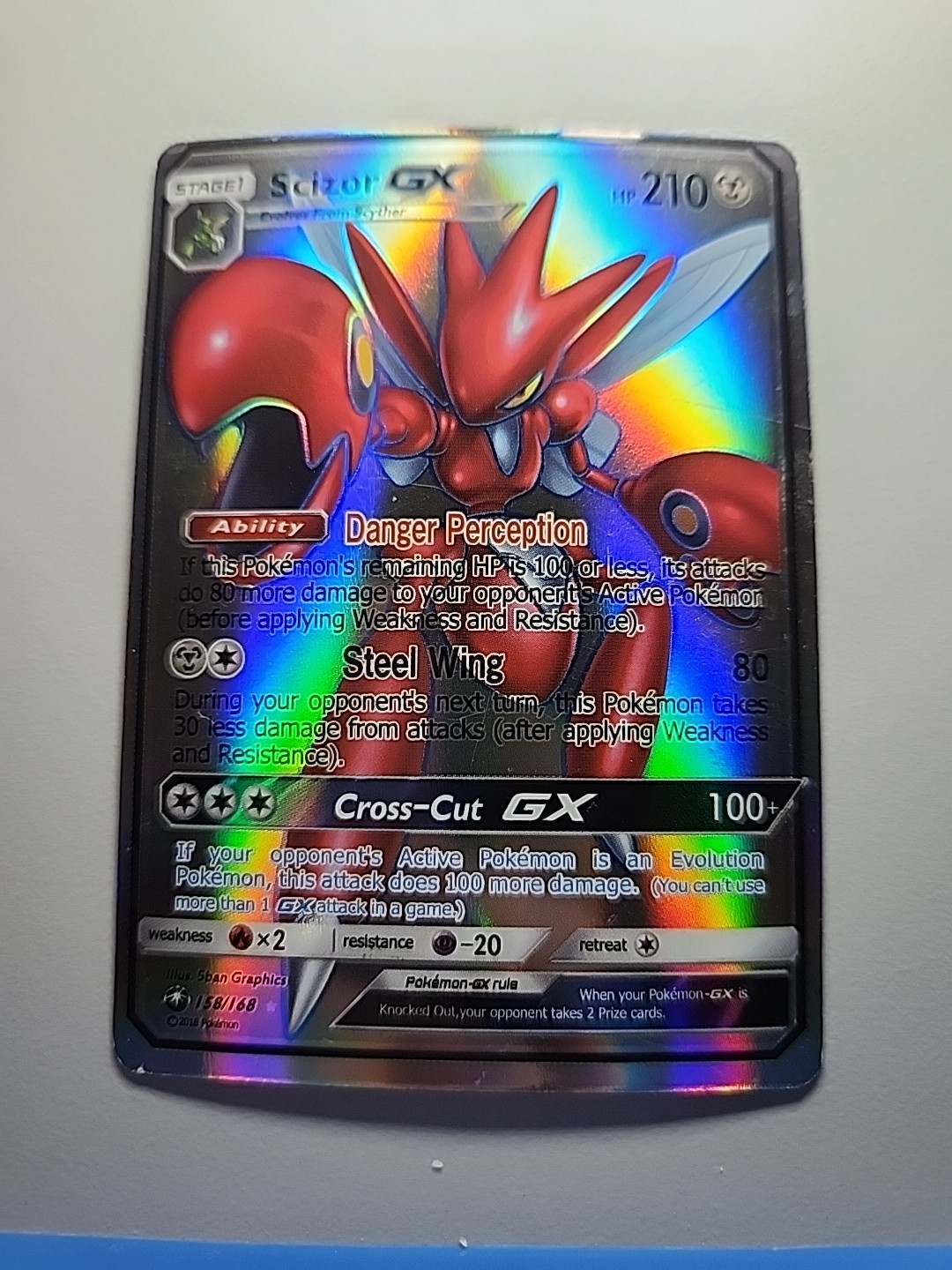 Scizor GX (Full Art) 158/168 Sm-Celestial Storm Holo