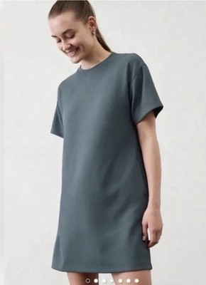 NWT! Athleta Seasoft Rib Tee Dress Eden Green Sz XS Extra Small #588267