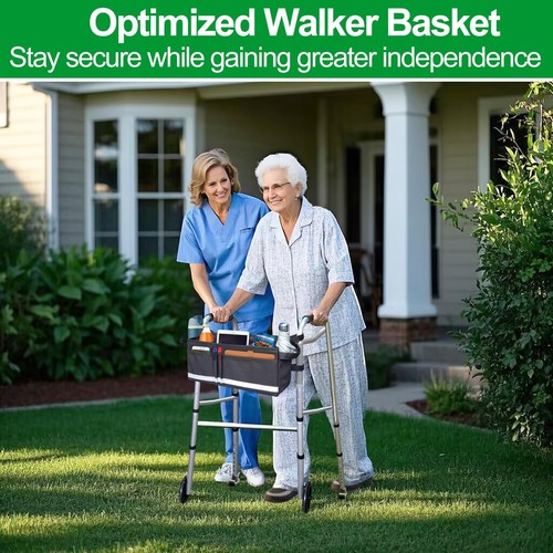 Walker Basket Walker Accessories for Folding Walker with Water Cup Holder - M... - Picture 7 of 7