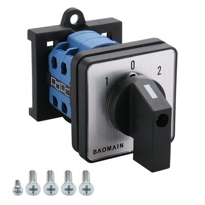 3-Position Rotary Universal Changeover Switch DIN Rail Mounted 35mm 660V 20A