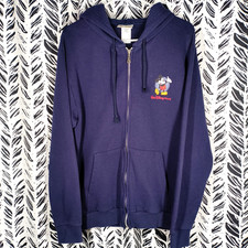 Vintage Disney Walt Disney World Mickey Mouse Navy Zip Up Sweatshirt 00s