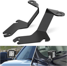 Ditch Light Brackets Hood Hinges Mount Bracket Kit for Auxiliary Offroad LED Pod