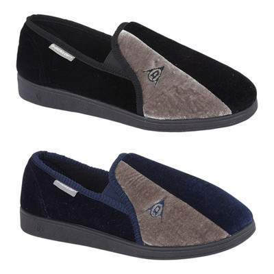 Dunlop Herren Zwickel Slipper Warm Memory Foam Slipper Geschlossene Zehe Gefüttert Schuhgröße