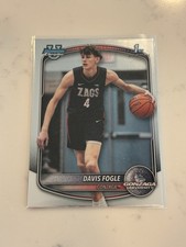 2025-26 Bowman University Chrome Davis Fogle 1st Bowman Gonzaga