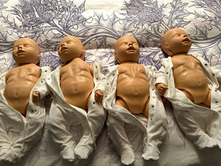 Practi Baby Infant CPR Training Manikins Set of 4 with Carry Bag Paediatrics