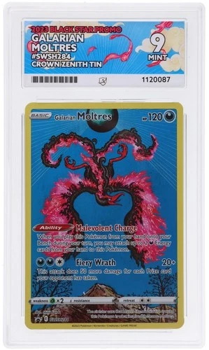 Galarian Moltres Pokemon TCG Card SWSH 284 Black Star Promo ACE 9