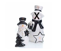 Deko Figur Weihnachten Schneemann AUS Dolomit 10 X 8,5 X 19,5 CM NEU