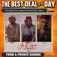 John Rhys-Davies Signed 8x10 Photo Sallah Indiana Jones JSA Private Signing