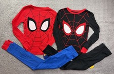 Marvel Boys Youth 10 Spider Man Long Sleeve Pajama Set 4pc