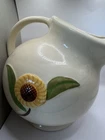 VTG Shawnee Pottery USA Embossed Sunflower Ball Creamer Pitcher Ceramic 4½"