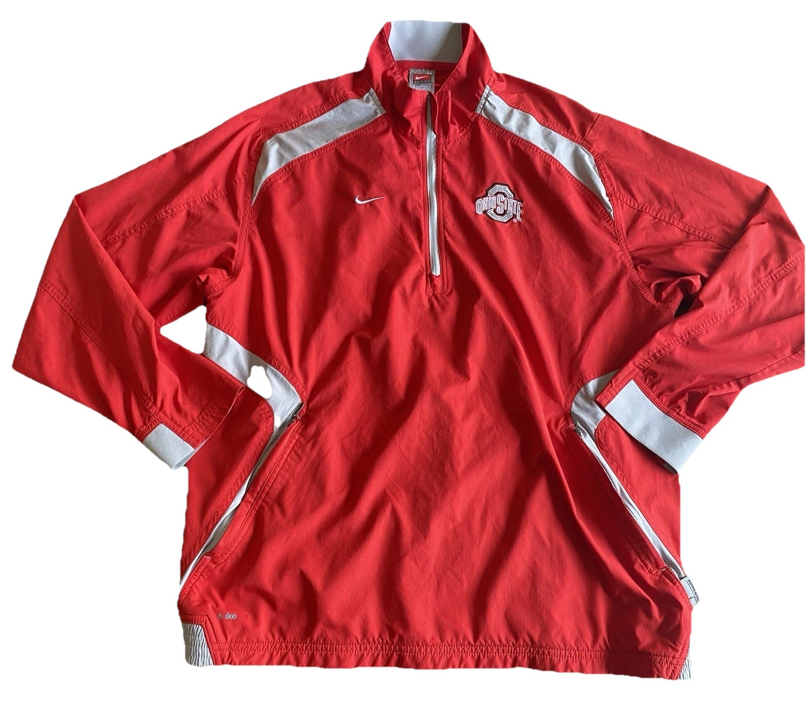 SACAI X NIKE Maglione leggero Ohio State Buckeyes Nike Team 1 4 zip rosso medio