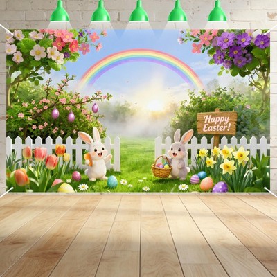 Easter Backdrop for Photography Banner - 71x43 inches, 1 