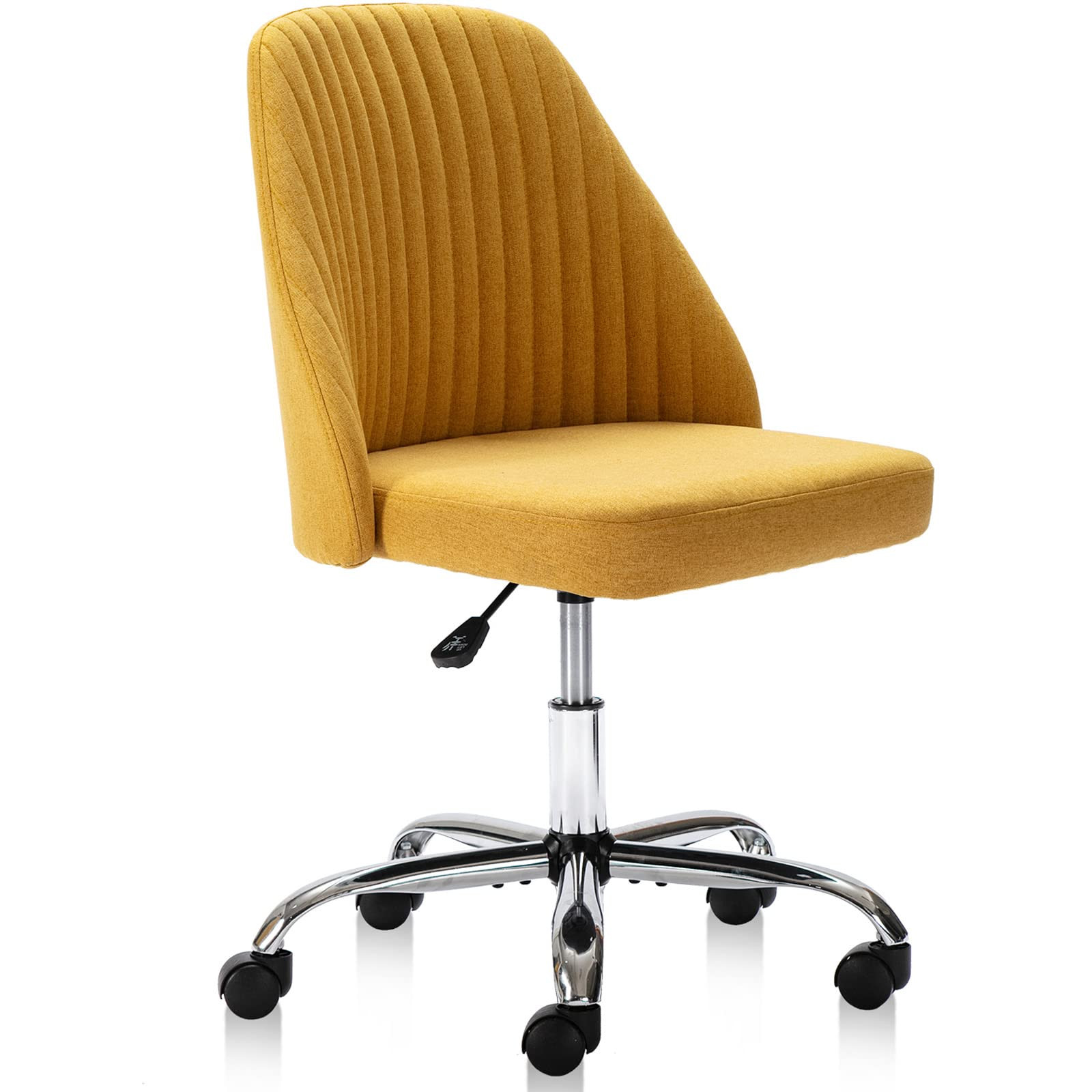 Modern Rolling Swivel Office Desk Chair with Wheels for Vanity or Task Use